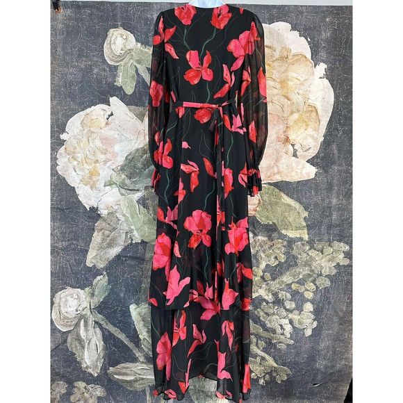New Anthropologie x Hutch Valentina Floral Wrap Maxi Dress Size Small - Picture 6 of 7